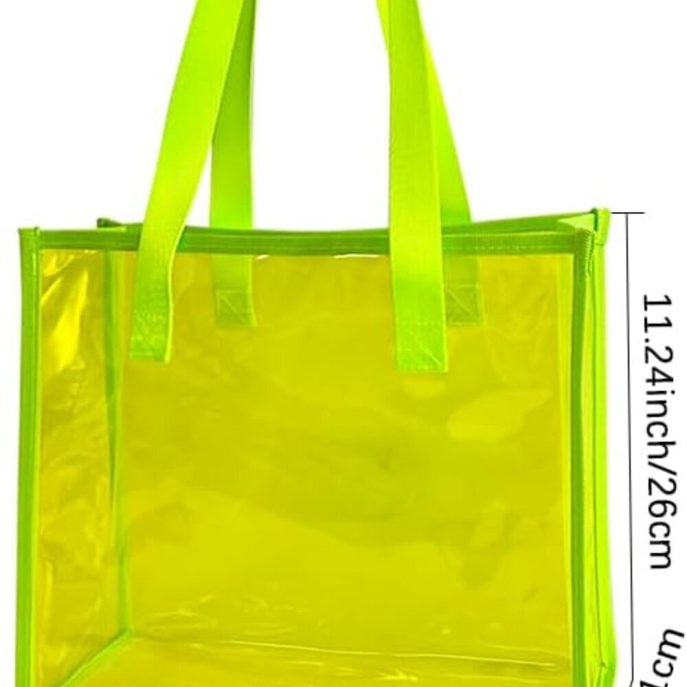 Holographic Solid Pattern Tote Bag Pvc Clear Spac… - image 4